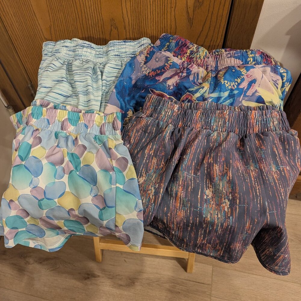 Lot of 4 DSG Athletic Shorts with Liner Different Colors and Patterns-Kids XL 16